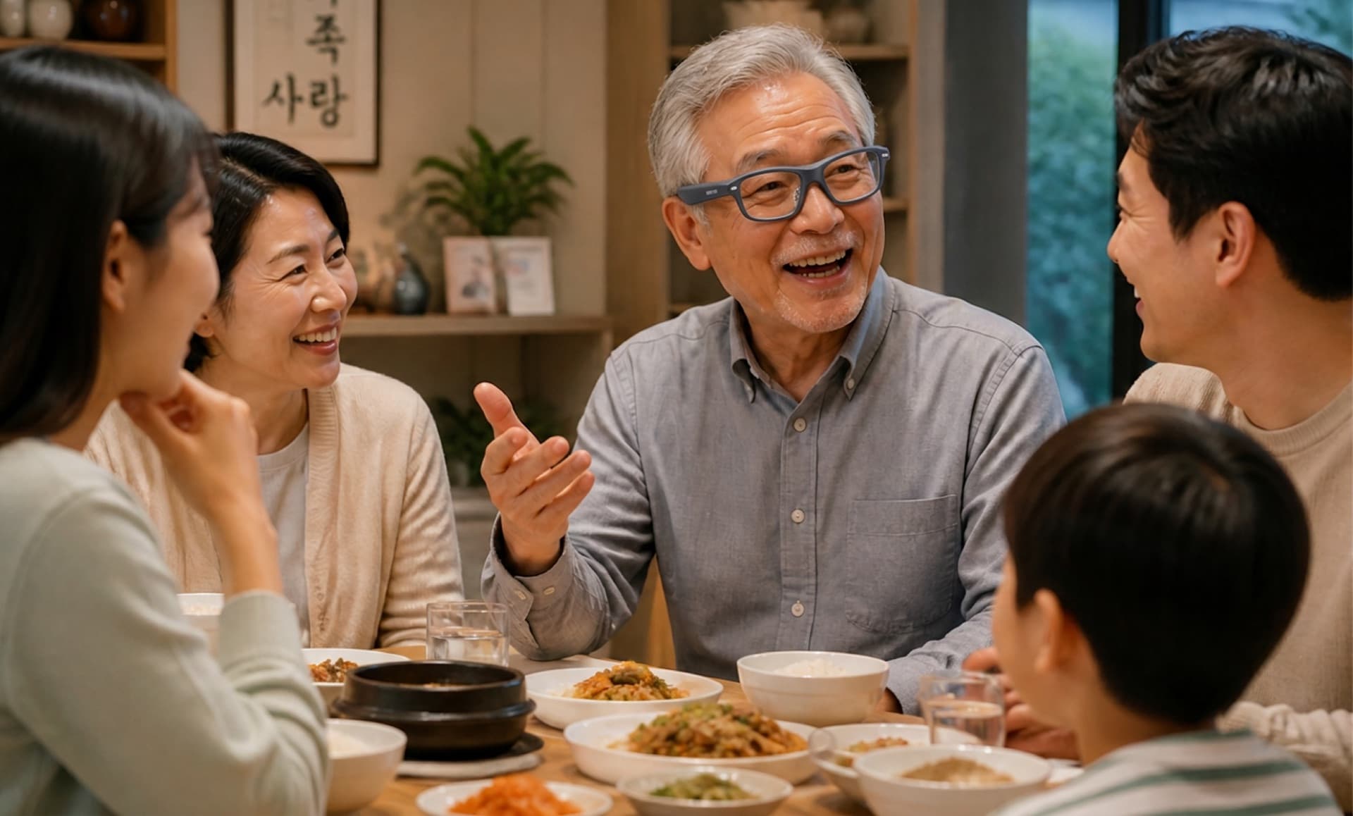 행복한 가족 식사